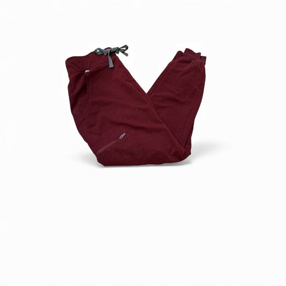 FIGS Burgundy Jogger Pants Women’s XS Scrub Bottoms Drawstring - Picture 1 of 8